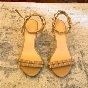 Tan high heel sandal